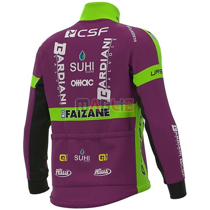 Maglia Bardiani Csf Manica Lunga 2020 Viola Verde